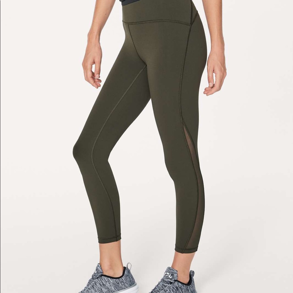 Lululemon Train Times Pant 25” Dark Olive Size 4